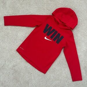 Nike boy red hooded shirt